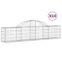 Gabion baskets 10 pcs arch shape iron 200x30x40/60 cm by vidaXL, Pots and planters - Ref: Foro24-3146055, Price: 445,43 €, Di...