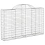 Gabion baskets 4 pcs arch shape iron 200x30x120/140 cm by vidaXL, Pots and planters - Ref: Foro24-3146133, Price: 323,31 €, D...