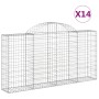 Gabion baskets 14 pcs arch shape iron 200x30x100/120 cm by vidaXL, Pots and planters - Ref: Foro24-3146122, Price: 956,14 €, ...