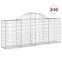 Gabion baskets 30 pcs arch shape iron 200x30x80/100 cm by vidaXL, Pots and planters - Ref: Foro24-3146106, Price: 1,00 €, Dis...