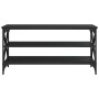 TV stand made of black plywood, 100x40x50 cm by vidaXL, Side tables - Ref: Foro24-825792, Price: 61,70 €, Discount: %