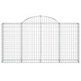 Gabion baskets 4 pcs arc shape iron 200x30x100/120 cm by vidaXL, Pots and planters - Ref: Foro24-3146112, Price: 273,45 €, Di...