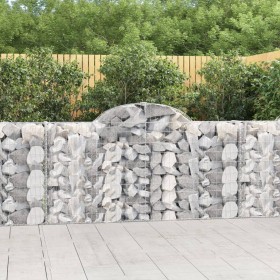 Gabion baskets 3 units, arched shape, iron, 200x30x100/120 cm by vidaXL, Pots and planters - Ref: Foro24-3146111, Price: 206,...