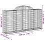 Gabion baskets 30 pcs arch shape iron 200x30x100/120 cm by vidaXL, Pots and planters - Ref: Foro24-3146127, Price: 2,00 €, Di...