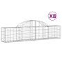 Gabion baskets 8 pcs arch shape iron 200x30x40/60 cm by vidaXL, Pots and planters - Ref: Foro24-3146053, Price: 330,00 €, Dis...