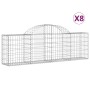 Gabion baskets 8 pcs arch shape iron 200x30x60/80 cm by vidaXL, Pots and planters - Ref: Foro24-3146074, Price: 435,32 €, Dis...