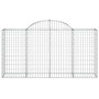 Gabion baskets 8 pcs arc shape iron 200x50x100/120cm by vidaXL, Pots and planters - Ref: Foro24-3146326, Price: 629,72 €, Dis...