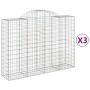 Gabion baskets 3 pcs arch shape iron 200x50x140/160 cm by vidaXL, Pots and planters - Ref: Foro24-3146363, Price: 308,67 €, D...