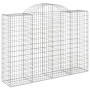 Gabion baskets 3 pcs arch shape iron 200x50x140/160 cm by vidaXL, Pots and planters - Ref: Foro24-3146363, Price: 308,67 €, D...