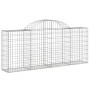 Gabion baskets 3 pcs arch shape iron 200x30x80/100 cm by vidaXL, Pots and planters - Ref: Foro24-3146090, Price: 178,80 €, Di...