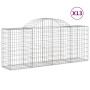 Gabion baskets 13 units arch shape iron 200x50x80/100 cm by vidaXL, Pots and planters - Ref: Foro24-3146310, Price: 919,29 €,...