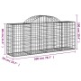 Gabion baskets 13 units arch shape iron 200x50x80/100 cm by vidaXL, Pots and planters - Ref: Foro24-3146310, Price: 919,29 €,...