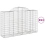 Gabionenkörbe 13 Stück Bogenform Eisen 200x50x120/140 cm von vidaXL, Töpfe und Pflanzgefäße - Ref: Foro24-3146352, Preis: 1,0...