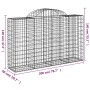 Gabion baskets 3 pcs arch shape iron 200x50x120/140 cm by vidaXL, Pots and planters - Ref: Foro24-3146342, Price: 273,47 €, D...