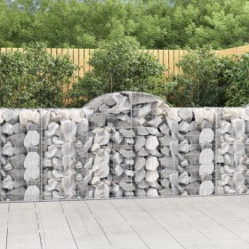 Gabion baskets 3 pcs arc shape iron 200x50x100/120cm by vidaXL, Pots and planters - Ref: Foro24-3146321, Price: 237,62 €, Dis...