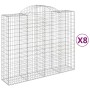 Gabionenkörbe 8 Stück Bogenform Eisen 200x50x160/180 cm von vidaXL, Töpfe und Pflanzgefäße - Ref: Foro24-3146389, Preis: 917,...