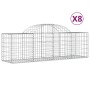 Gabion baskets 8 pcs arch shape iron 200x50x60/80 cm by vidaXL, Pots and planters - Ref: Foro24-3146284, Price: 490,51 €, Dis...