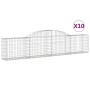 Gabion baskets 10 pcs arch shape iron 300x30x60/80 cm by vidaXL, Pots and planters - Ref: Foro24-3146493, Price: 763,56 €, Di...