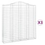 Gabionenkörbe 3 Stück Bogenform Eisen 200x30x200/220 cm von vidaXL, Töpfe und Pflanzgefäße - Ref: Foro24-3145536, Preis: 406,...