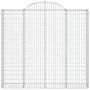 Wire mesh baskets 12 units, arched shape, iron, 200x50x180/200 cm by vidaXL, Pots and planters - Ref: Foro24-3146414, Price: ...