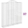 Gabion baskets 7 units arch shape iron 200x30x200/220 cm by vidaXL, Pots and planters - Ref: Foro24-3146220, Price: 824,48 €,...