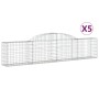 Gabion baskets 5 pcs arch shape iron 300x30x60/80 cm by vidaXL, Pots and planters - Ref: Foro24-3146488, Price: 403,98 €, Dis...