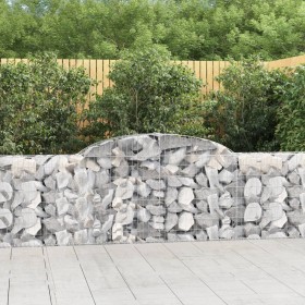 Gabion baskets 8 pcs arch shape iron 300x30x80/100 cm by vidaXL, Pots and planters - Ref: Foro24-3146509, Price: 730,99 €, Di...