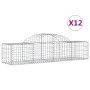 Gabion baskets 12 pcs arch shape iron 200x50x40/60 cm by vidaXL, Pots and planters - Ref: Foro24-3146267, Price: 604,87 €, Di...