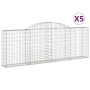 Gabion baskets 5 units, arched shape, iron, 300x30x100/120 cm by vidaXL, Pots and planters - Ref: Foro24-3146524, Price: 526,...