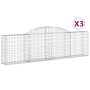 Gabionenkörbe 3 Stück Bogenform Eisen 300x30x80/100 cm von vidaXL, Töpfe und Pflanzgefäße - Ref: Foro24-3146504, Preis: 261,9...