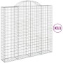 Gabion baskets 11 pcs arch shape iron 200x50x180/200 cm by vidaXL, Pots and planters - Ref: Foro24-3146413, Price: 1,00 €, Di...