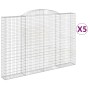 Gabionenkörbe 5 Stück bogenförmiges Eisen 300x30x200/220 cm von vidaXL, Töpfe und Pflanzgefäße - Ref: Foro24-3146614, Preis: ...