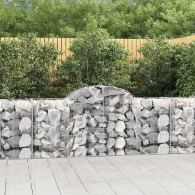 Gabion baskets 12 pcs arch shape iron 200x50x80/100 cm by vidaXL, Pots and planters - Ref: Foro24-3146309, Price: 858,52 €, D...