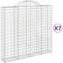 Gabion baskets 7 units, arched shape, iron, 200x50x180/200 cm by vidaXL, Pots and planters - Ref: Foro24-3146409, Price: 874,...