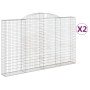 Gabion baskets 2 units, arched shape, iron, 300x30x180/200 cm by vidaXL, Pots and planters - Ref: Foro24-3146593, Price: 321,...