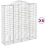 Gabion baskets 6 pcs arch shape iron 200x50x200/220 cm by vidaXL, Pots and planters - Ref: Foro24-3146429, Price: 811,53 €, D...