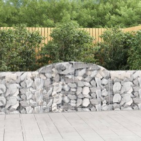 Gabion baskets 7 pcs arch shape iron 300x30x80/100 cm by vidaXL, Pots and planters - Ref: Foro24-3146508, Price: 612,99 €, Di...