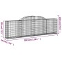 Gabion baskets 7 pcs arch shape iron 300x30x80/100 cm by vidaXL, Pots and planters - Ref: Foro24-3146508, Price: 617,51 €, Di...