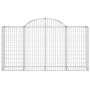 Gabion baskets 4 pcs arc shape iron 200x50x100/120cm by vidaXL, Pots and planters - Ref: Foro24-3146322, Price: 316,16 €, Dis...