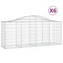 Gabion baskets 6 units arch shape iron 200x50x80/100 cm by vidaXL, Pots and planters - Ref: Foro24-3145623, Price: 479,99 €, ...