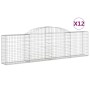 Gabionenkörbe 12 Stück Bogenform Eisen 300x30x80/100 cm von vidaXL, Töpfe und Pflanzgefäße - Ref: Foro24-3146513, Preis: 1,00...