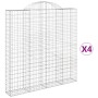 Gabion baskets 4 units arch shape iron 200x30x200/220 cm by vidaXL, Pots and planters - Ref: Foro24-3146217, Price: 484,99 €,...