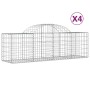 Gabion baskets 4 pcs arch shape iron 200x50x60/80 cm by vidaXL, Pots and planters - Ref: Foro24-3146280, Price: 235,20 €, Dis...