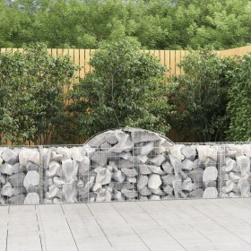 Gabion baskets 9 pcs arch shape iron 200x50x60/80 cm by vidaXL, Pots and planters - Ref: Foro24-3146285, Price: 541,99 €, Dis...