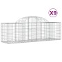 Gabion baskets 9 pcs arch shape iron 200x50x60/80 cm by vidaXL, Pots and planters - Ref: Foro24-3146285, Price: 540,95 €, Dis...