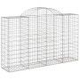 Gabion baskets 4 pcs arch shape iron 200x50x120/140 cm by vidaXL, Pots and planters - Ref: Foro24-3146343, Price: 400,21 €, D...