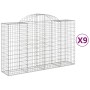 Gabionenkörbe 9 Stück Bogenform Eisen 200x50x120/140 cm von vidaXL, Töpfe und Pflanzgefäße - Ref: Foro24-3146348, Preis: 834,...