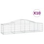 Gabion baskets 10 pcs arch shape iron 200x50x40/60 cm by vidaXL, Pots and planters - Ref: Foro24-3145585, Price: 582,88 €, Di...