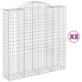 Gabionenkörbe 8 Stück Bogenform Eisen 200x50x200/220 cm von vidaXL, Töpfe und Pflanzgefäße - Ref: Foro24-3146431, Preis: 1,00...