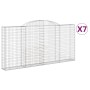 Gabion baskets 7 pcs arch shape iron 300x30x140/160 cm by vidaXL, Pots and planters - Ref: Foro24-3146562, Price: 931,66 €, D...